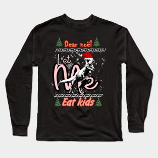 Dinosaur, Xmas for Kids Children, Christmas day 2024, happy holidays, family holiday holidays and a great holiday season Long Sleeve T-Shirt